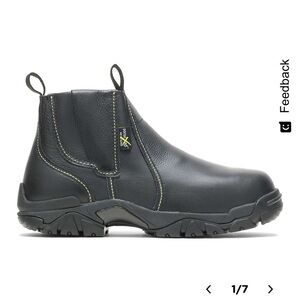 Hytest Men's Safety Steel Toe leather Work Boots Slip on K13200 Chelsea boot 9M